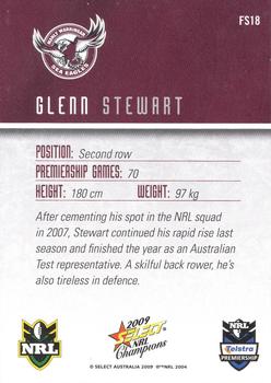 2009 Select NRL Champions - Foiled Signature #FS18 Glenn Stewart Back